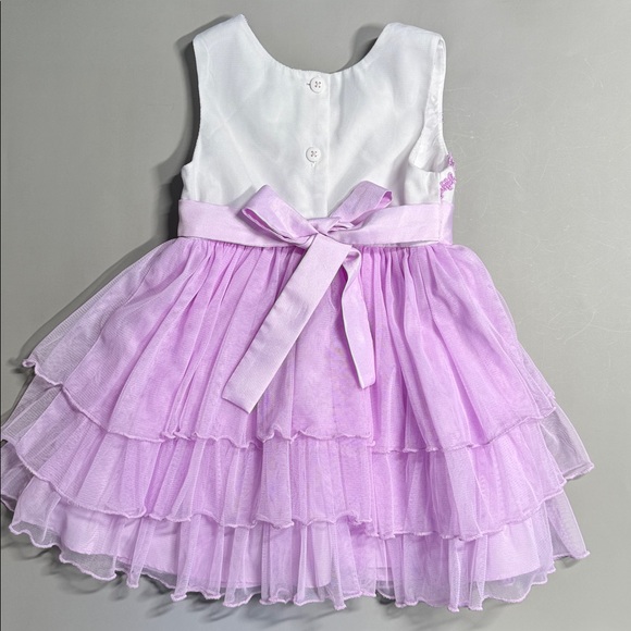 ๐3/$15 Jona Michelle lilac dress with floral embroidered top tiered tulle skirt - Picture 5 of 7